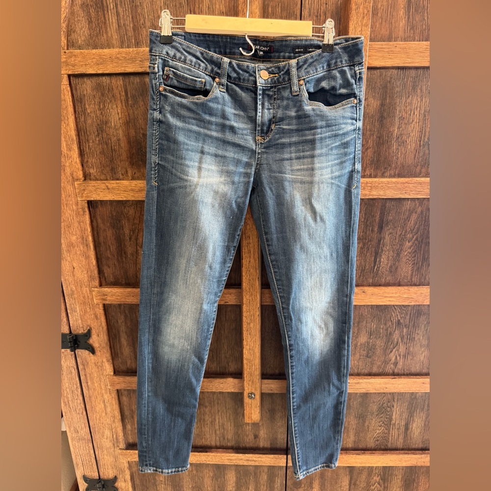 Dear John Medium Blue Skinny Jeans with Fading
